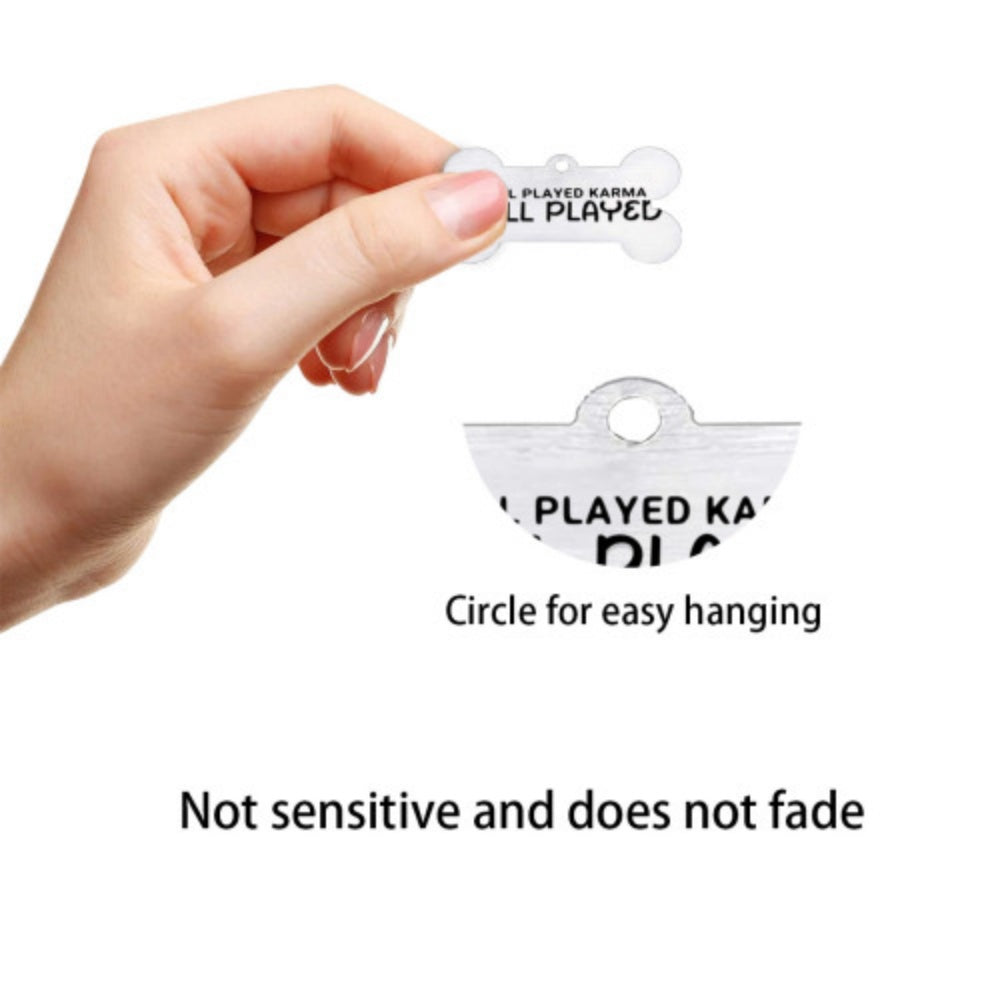 Stainless steel dog tag 5*3cm (double-sided laser engraving)