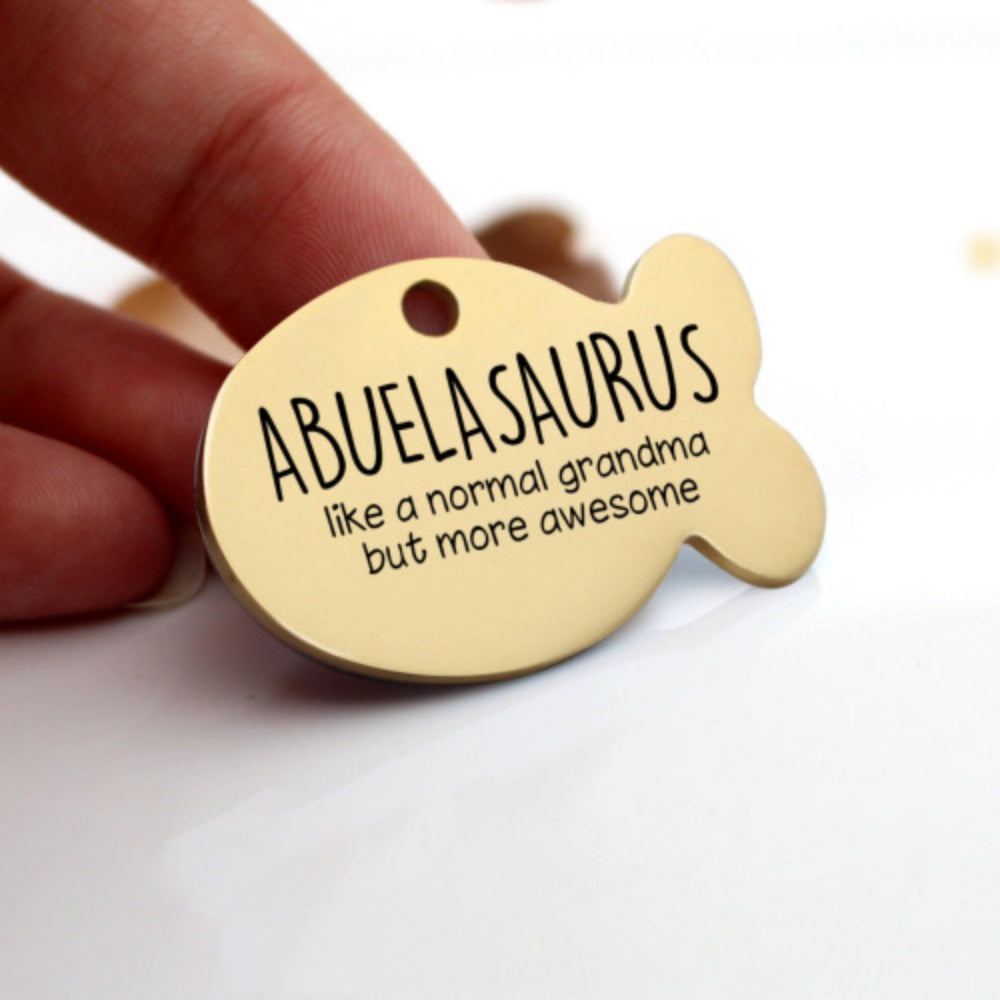 Stainless steel fishbone tag (single-sided laser)